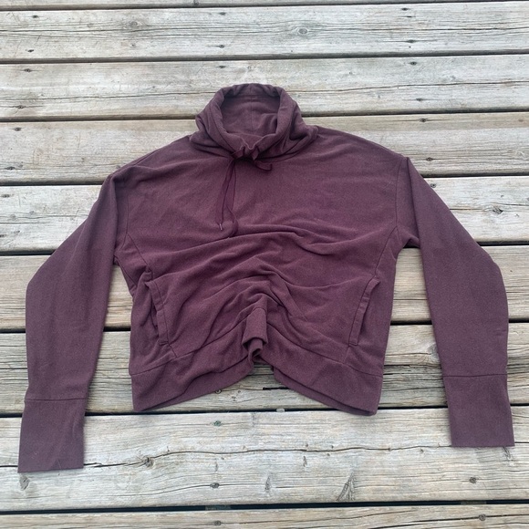 RBX Cowl Neck Active Pullover Sweatshirt - Plum Purple - Size Medium - Picture 4 of 8